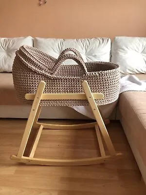 Baby Moses Basket Boho Baby Bassinet With Stand • $175