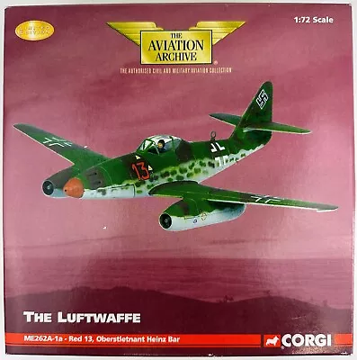 The Luftwaffe ME262A-1a Red 13 Oberstletnant Heinz Bar 1:72 Corgi AA35703 In Box • $62.97