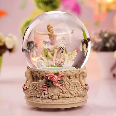 NEW Swan Ballerina LED Musical Snow Globe BEAUTIFUL • $40