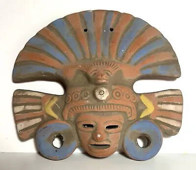 Vintage Aztec Mayan Wall Art Terracotta Face Mask • $37.95