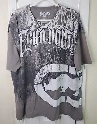 Marc Ecko Unltd MMA All Over Graphic T Shirt 3X Gray Rhino Y2K JNCO Style Vtg • $24.99