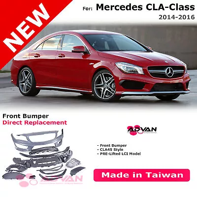 Front Bumper Cover CLA45 Style Kit For Mercedes-Benz CLA Class 2014-2016 C117 • $899