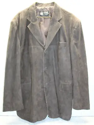 Vintage Ostrich Leather Jacket Car Coat Soft Suede BG Bugui MEDIUM Mens • $159.99