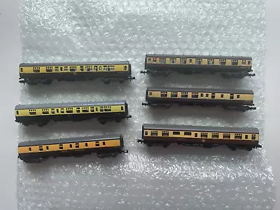 6 N Gauge GWR Coaches Various Makes. Chocolate And Cream • £19.99