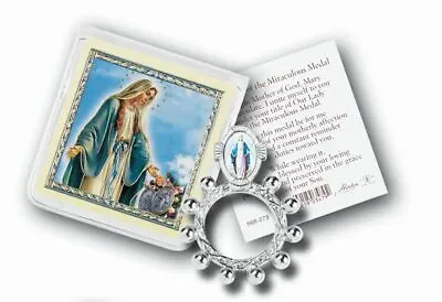 Our Lady Of The Miraculous Medal Rosary Ring + Plastic Case • $5