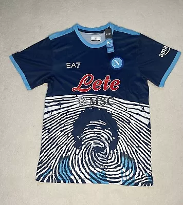 Napoli Football Shirt *Rare* Maradona Armani Size Large • £19.99