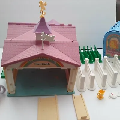 VINTAGE 1989 MY LITTLE PONY SHOW STABLE + PRETTY PARLOR + Original Box • $64.99