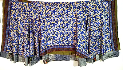 XL Vintage Sari Magic Wrap Skirts Multicolor Bohemian Hippie Skirt • $28.47