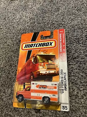 Matchbox 2009 '08 Ford E-350 Ambulance Orange Emergency Response 55 Of 100 • $10.99