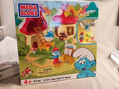 2010 Mega Bloks Sealed Smurfs 10709 Papa Smurfs House 41 Pieces • $60