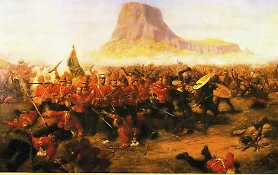 ZULU WAR Military Print 14  X 11  Picture Battle Of Isandlwana Rorkes Drift Art • £11.97