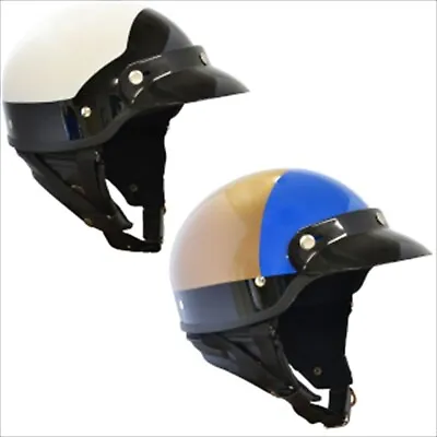 MARUSHIN Helmet Half MP-110 U.S.A POLICE STYLE 【 Gold Blue  White Black 】 • $82.55