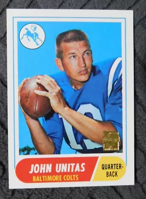 John Unitas T.C.G. #100 Baltimore Colts 2000 Topps Reprint Of 1968 Card • $0.50