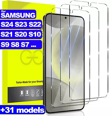 For Samsung Galaxy S24 S23 S22 S21+ S20 Ultra 5G Tempered Glass Screen Protector • £3.99