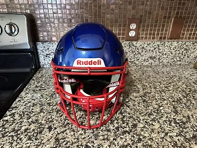 Riddell Speed FLEX Football Helmet Royal Blue W/ Red Facemask Adult X - Large XL • $424.99