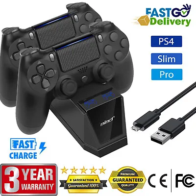 $16.99 • Buy For Playstation 4 PS4/ PS4 Pro/PS4 Slim Controller Wireless Fast Charger Station