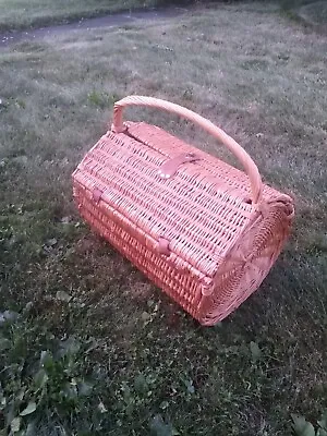 Vintage Picnic Basket Set - Never Been Used - Antique - Perfect Condition  • $299