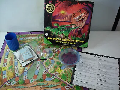 $13.99 • Buy The Dinosaur Game Survival Or Extinction Board Game 1995 2+ Players Ages 5+