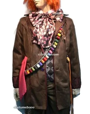 Exact Mad Hatter Trench COAT Jacket Alice Wonderland Costume + Bird Patch • $125.90