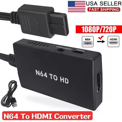 N64 To HDMI Converter Adapter HD 1080P Link Cable For Gamecube Super NES SNES • $11.15