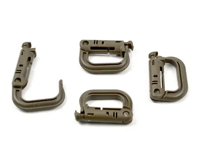 4pc Molle Tactical Hiking Clip Carabiner Locking D-Ring Hook Safety Buckle New • $9.49