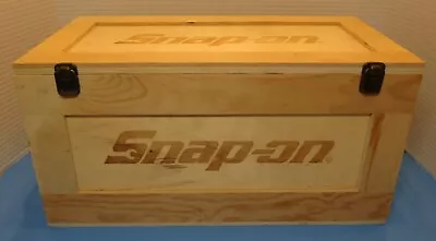 Snap-On Tools Empty Wood Wooden Crate Storage Box W/ Rope Handles 18  X 9  X 9  • $37.95