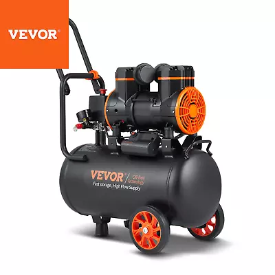VEVOR Air Compressor 6.3 Gallon 1450W 3.35 CFM@ 90PSI 70 Db Ultra Quiet Oil Free • $282.89