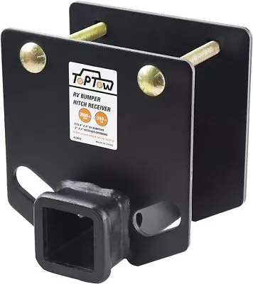 TOPTOW 63803 RV Bumper Hitch Receiver 2 Inch Adapter Receiver Openning 3500 LBS • $40.40