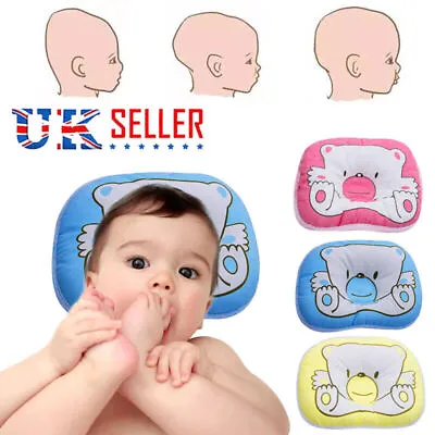 Newborn Baby Cot Pillow Infant Baby Support Cushion Pad Prevent Flat Head Soft • £4.98