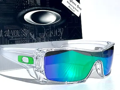 NEW Oakley BATWOLF Clear Green Icon POLARIZED Spectra Jade Mirror Sunglass 9101 • $187.88