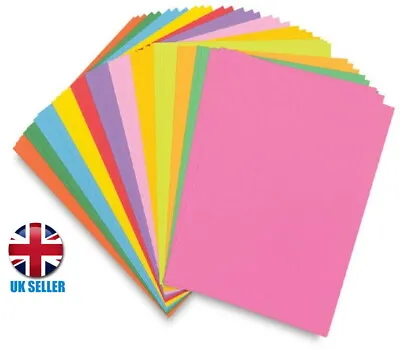 £5.49 • Buy 50 A4 Card Sheets - 160gsm Coloured Printer Copier Craft Card - Office School