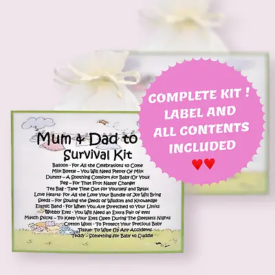 Mum And Dad To Be Survival Kit ~ Novelty Gift & Card | Keepsake | New Baby Gift • £6.75