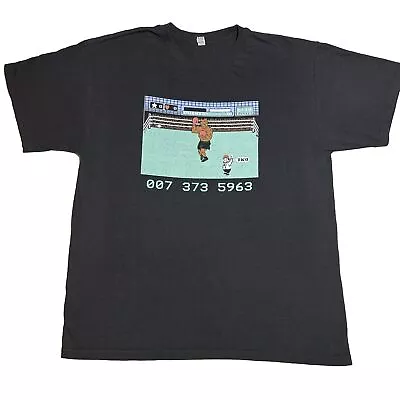 Mike Tyson's PUNCH OUT Retro Video Game Nintendo Men's Black T-Shirt Size L TKO • $24.88