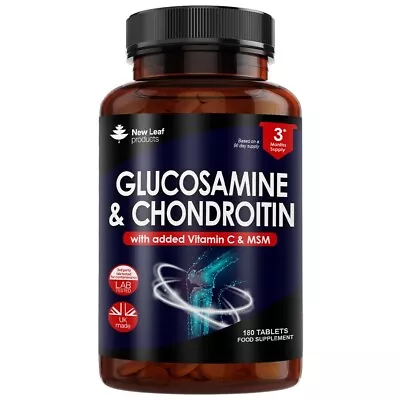 £12.95 • Buy Glucosamine And Chondroitin + MSM & Vit C High Strength Tablets Joint Support