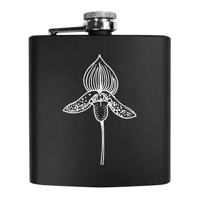 6oz (170ml) 'Orchid Flower' Pocket Hip Flask (HP00011869) • £14.99