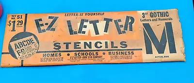 1964 Vintage 3  Tall Stencils E-Z Letter Gothic Paper • $9.99