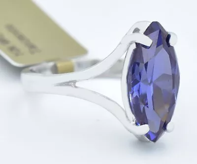 AAA TANZANITE 3.16 Cts  RING 10K SOLID WHITE GOLD - New With Tag • $5.50