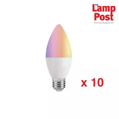 10 X Timeguard WFLE27C 5.5W LED Smart WiFi Candle Lamp Light Bulb RGBW E27 • £9.99