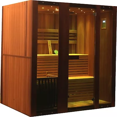 Canadian Cedar Wet Dry Traditional Indoor Swedish Steam Sauna SPA  9KW Upgrade • $5499