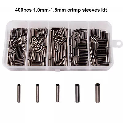 $8.59 • Buy Single Barrel Crimp Sleeves 120-400pcs Copper Fishing Line Tube Tackle Connector