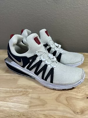 Nike Men Shox Gravity AR1999-104 White Blue Star USA Running Shoes Sneakers 10.5 • $71.14