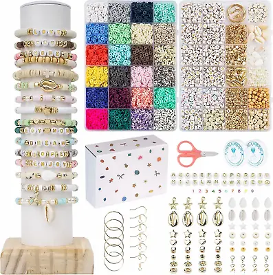 £24.85 • Buy Polymer Clay Beads Bracelet Making Kit, 7200+ Clay Beads For Jewellery Making, 2