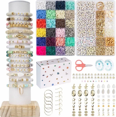 £24.85 • Buy Polymer Clay Beads Bracelet Making Kit, 7200+ Clay Beads For Jewellery Making, 2
