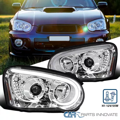 Fits 2004-2005 Subaru Impreza WRX LED Strip Projector Headlights Head Lamps • $233.95