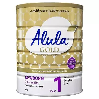 Alula Gold Stage 1 Newborn Infant Formula 0-6 Months 900g • $28.99