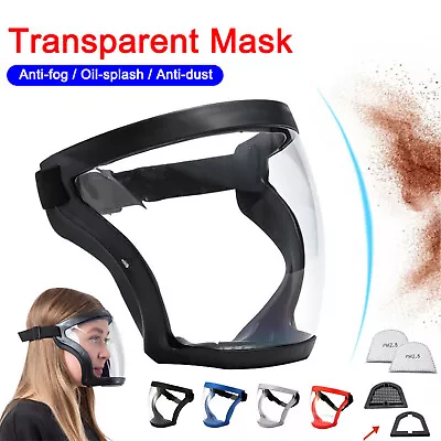 Anti-fog Shield Safety Full Face Super Protective Head Cover Transparent Mask  • $8.88