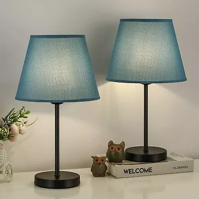 Set Of 2  Modern Bedside Table Lamps Nightstand Lamps Desk Lamps For Bedroom • $21.99