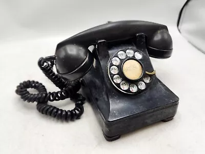 Vintage Western Electric H1 302 Bakelite Rotary Dial Desk Phone W/ F1W Handset • $36.84