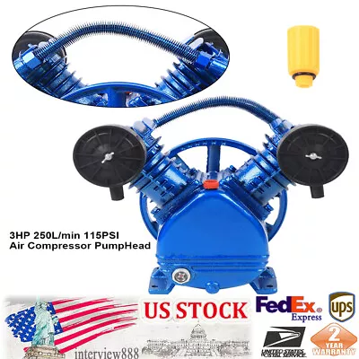 Replacement Air Compressor Pump Single Stage V Style Twin Cylinder 3 HP 2-Piston • $113.74