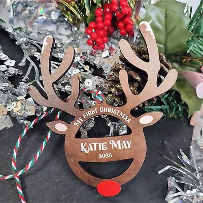 £3.99 • Buy Baby  Boy Girl First Christmas Bauble Personalised Tree Decoration 1St Gifts